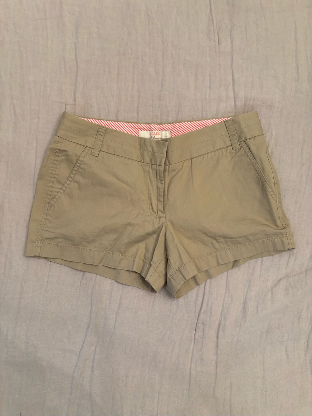 J. Crew Women's Chino Broken-In Shorts in Khaki / Size 4